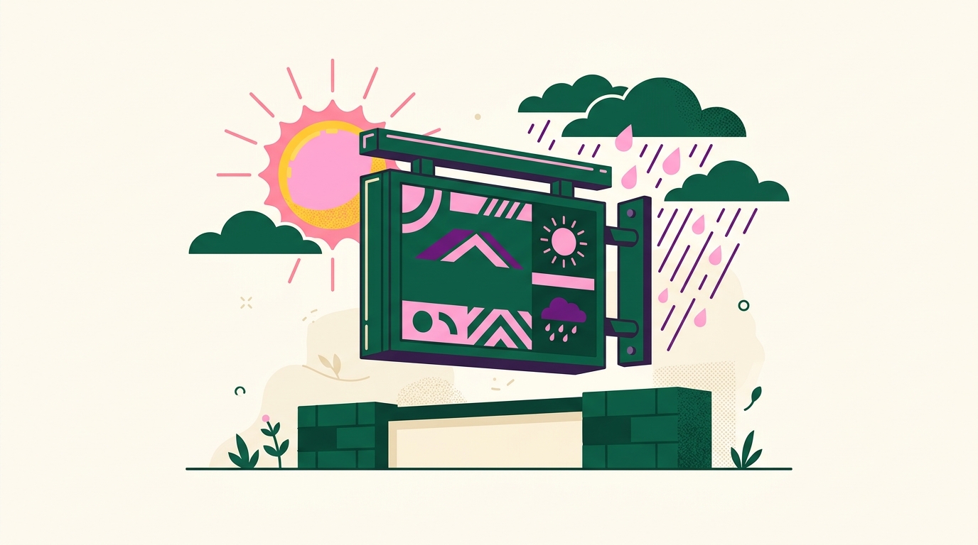 Outdoor Signage in Malaysia: How to Make It Last in Sun & Rain