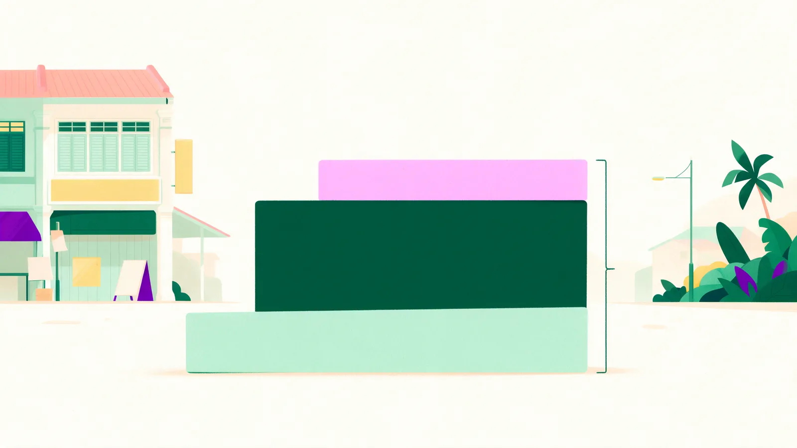Three stacked cost blocks representing the board, the lettering and the mounting fee