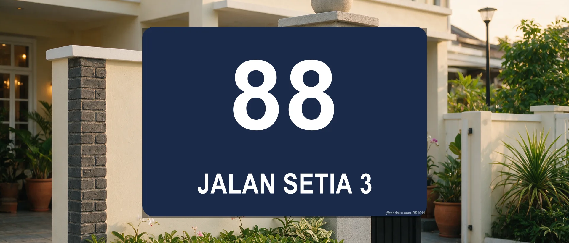 House Number Plates — example installed in Malaysia