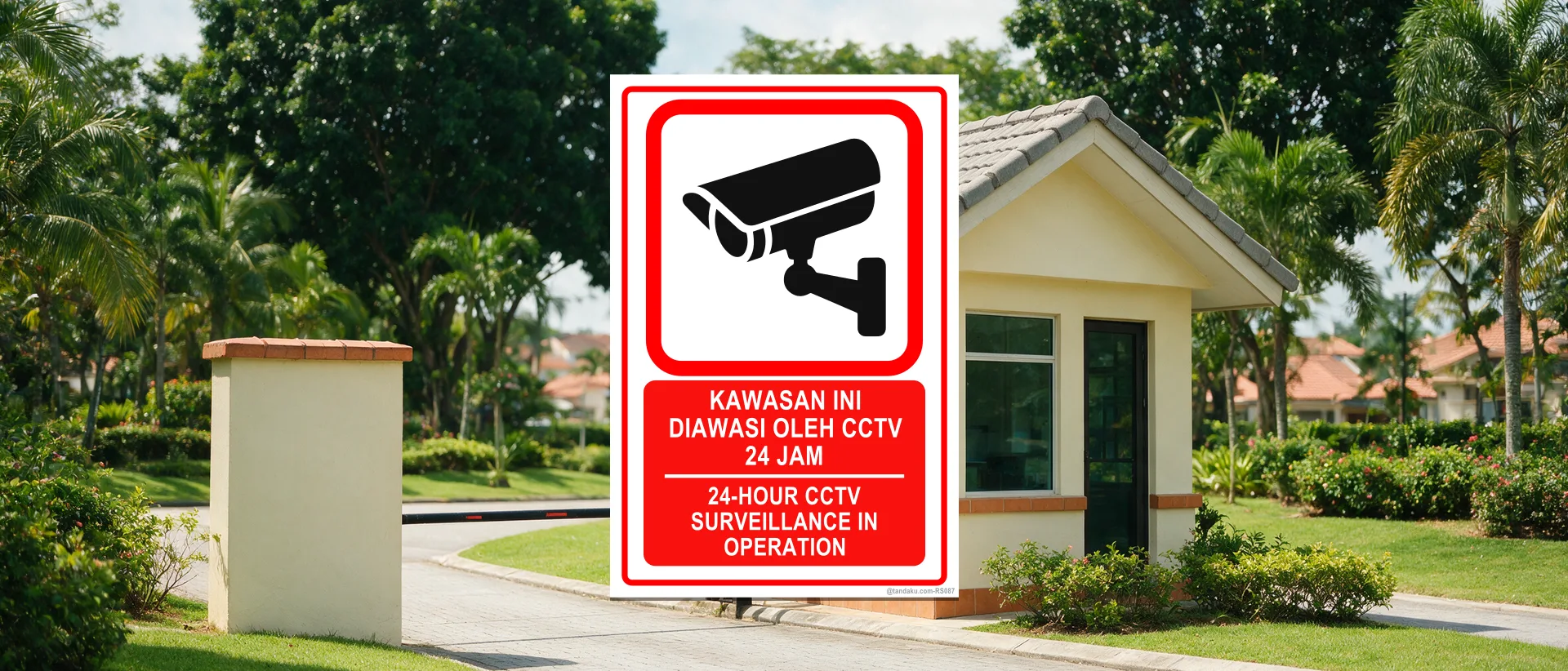 Property & Security Signs — example installed in Malaysia