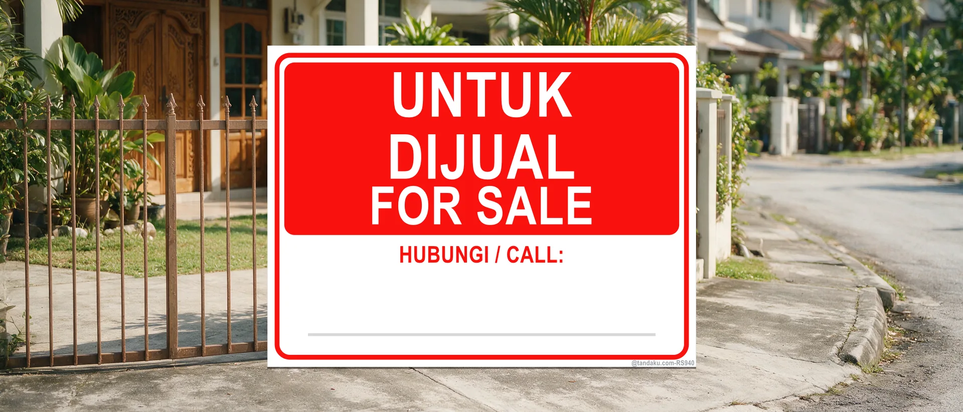 Property & Rental Signs — example installed in Malaysia