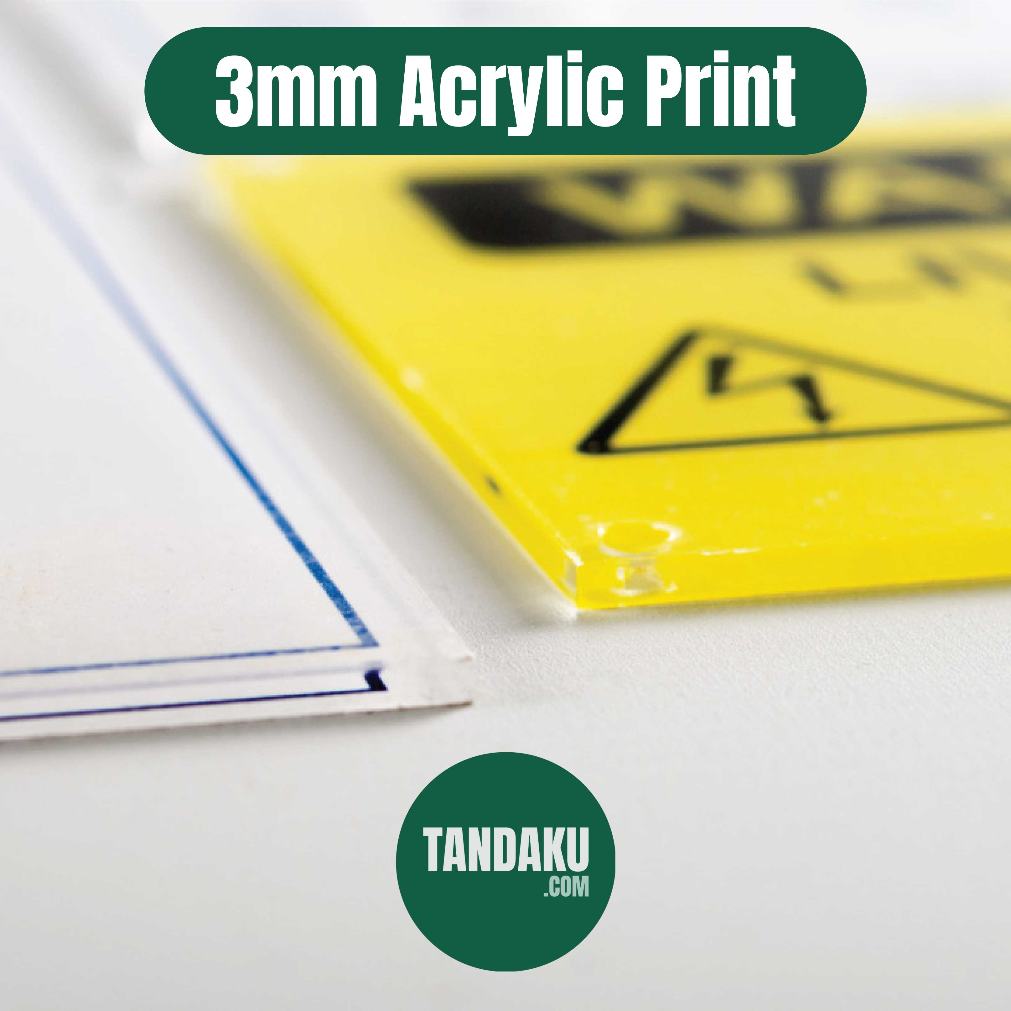 3mm Acrylic reverse print