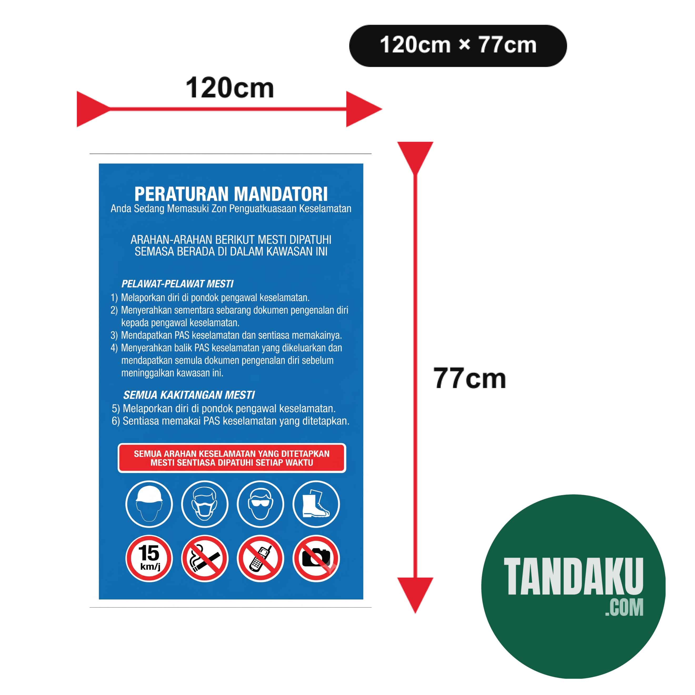 Mandatory Peraturan Site Sign (PPE) installed