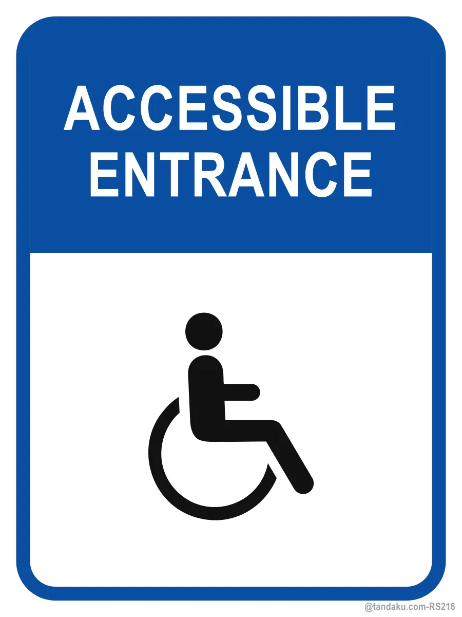 ACCESSIBLE ENTRANCE — English