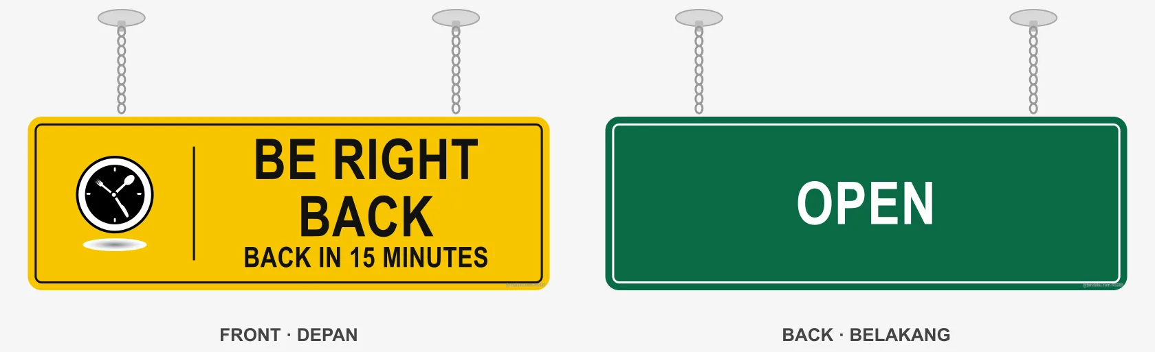 BE RIGHT BACK — English