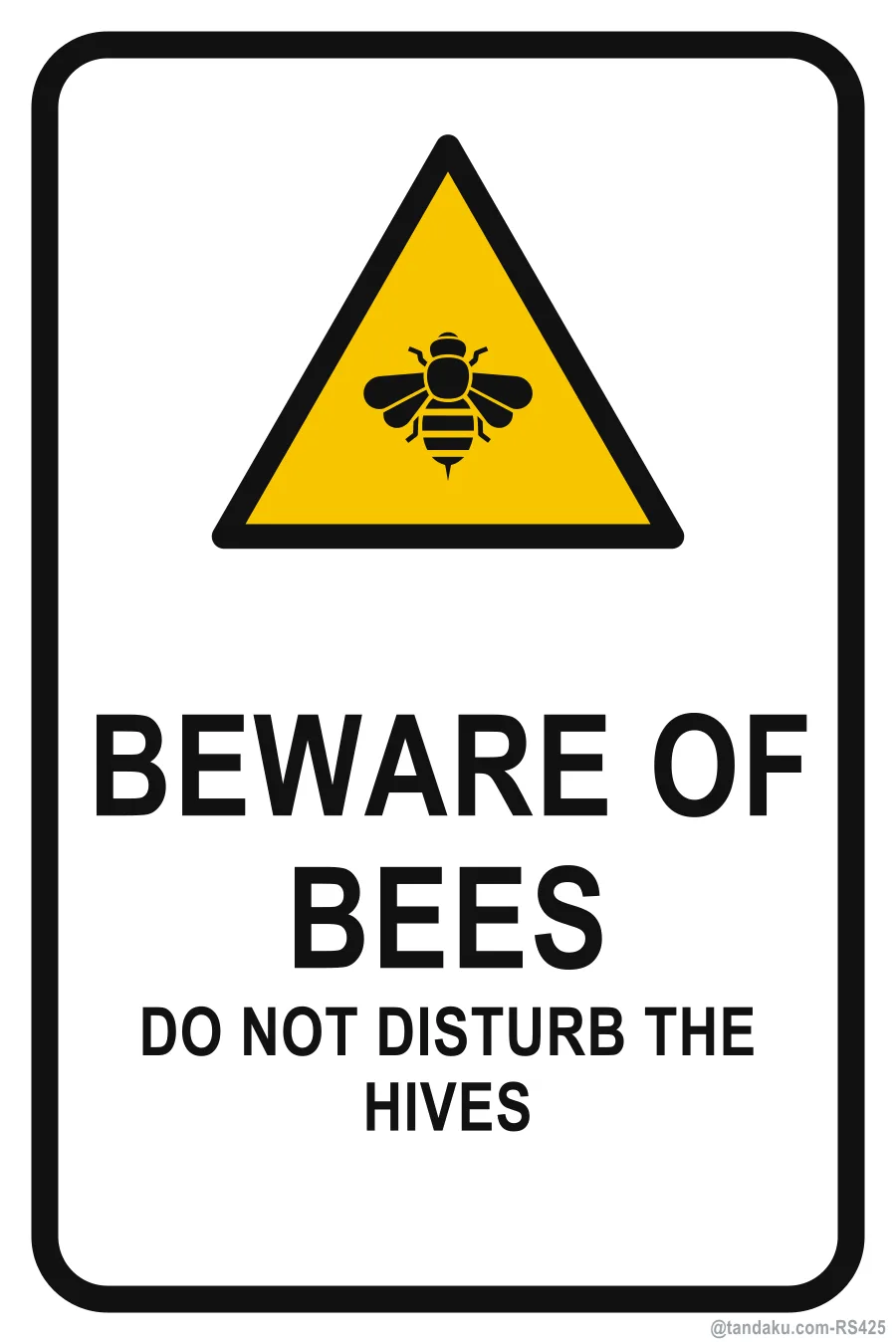 BEWARE OF BEES — English