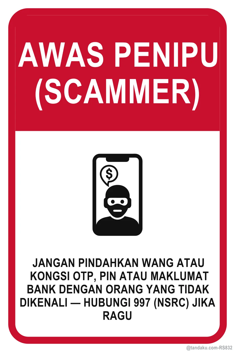 BEWARE OF SCAMMERS — Bahasa Malaysia