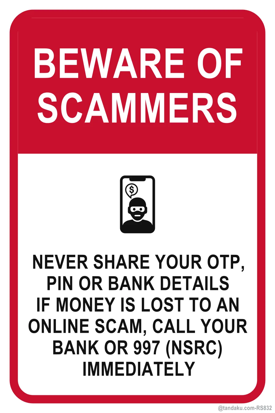 Beware Of Scammers — English