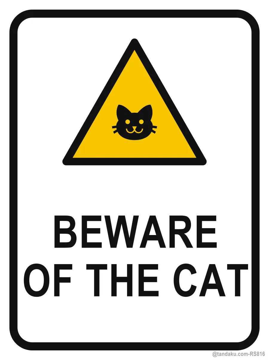 BEWARE OF THE CAT — English