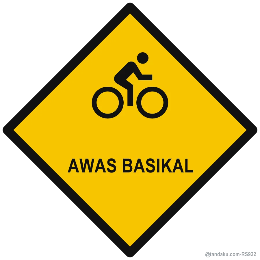 CAUTION BICYCLE RACK — Bahasa Malaysia