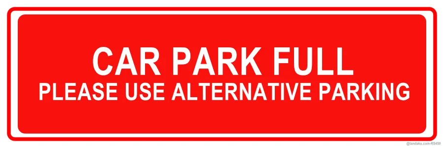 CAR PARK FULL — English