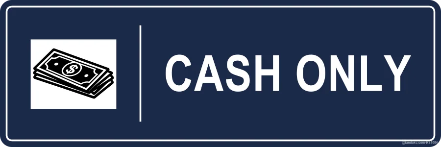 CASH ONLY — English