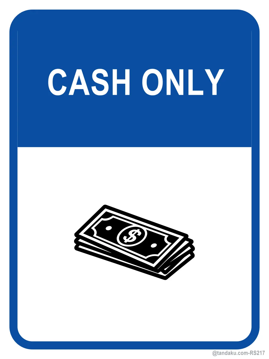 CASH ONLY — English