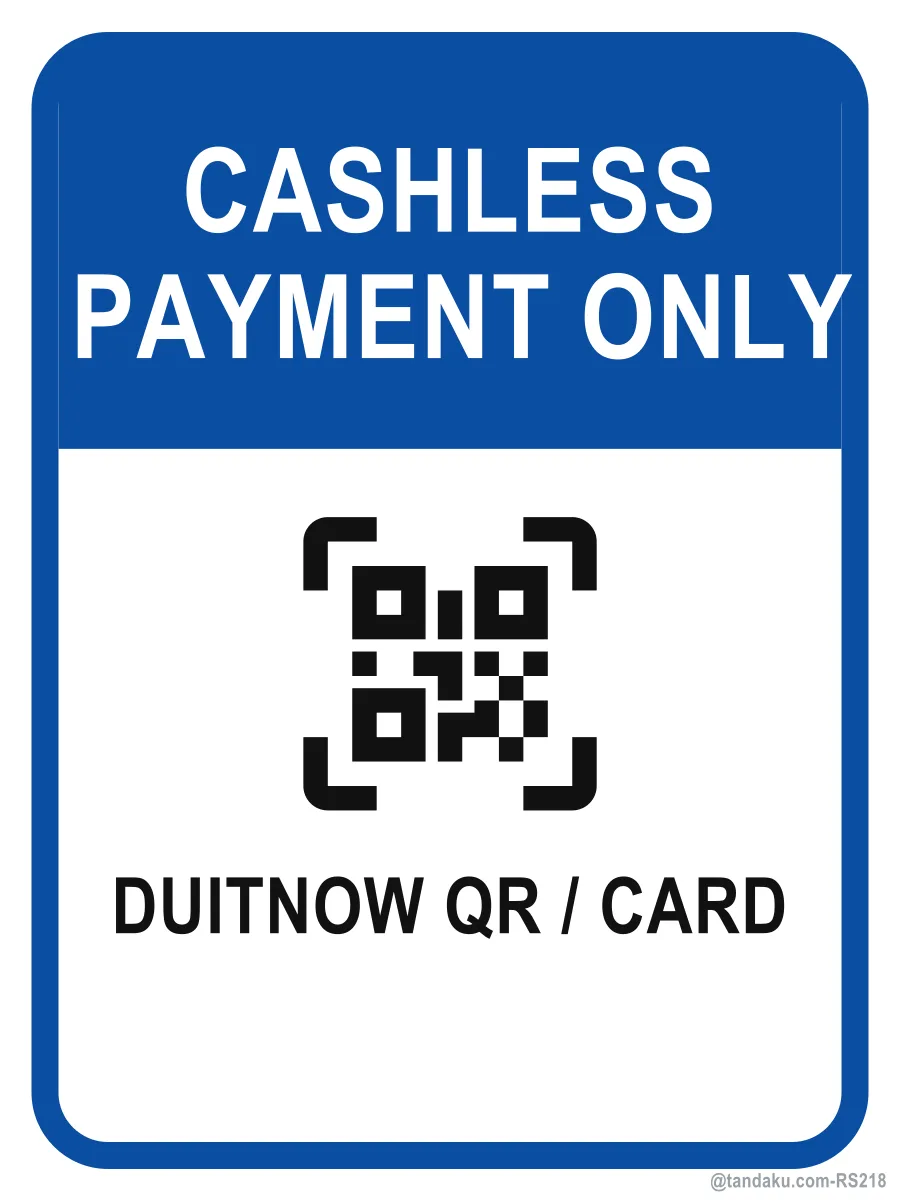 CASHLESS PAYMENT ONLY — English