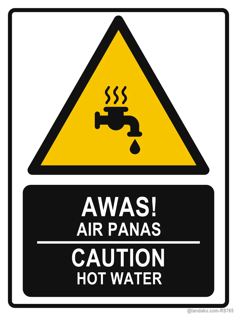 Caution Hot Water