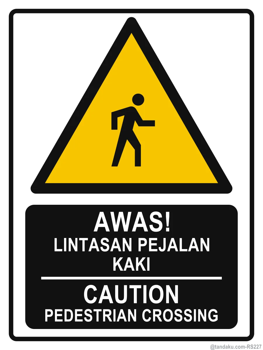 Caution Pedestrian Crossing