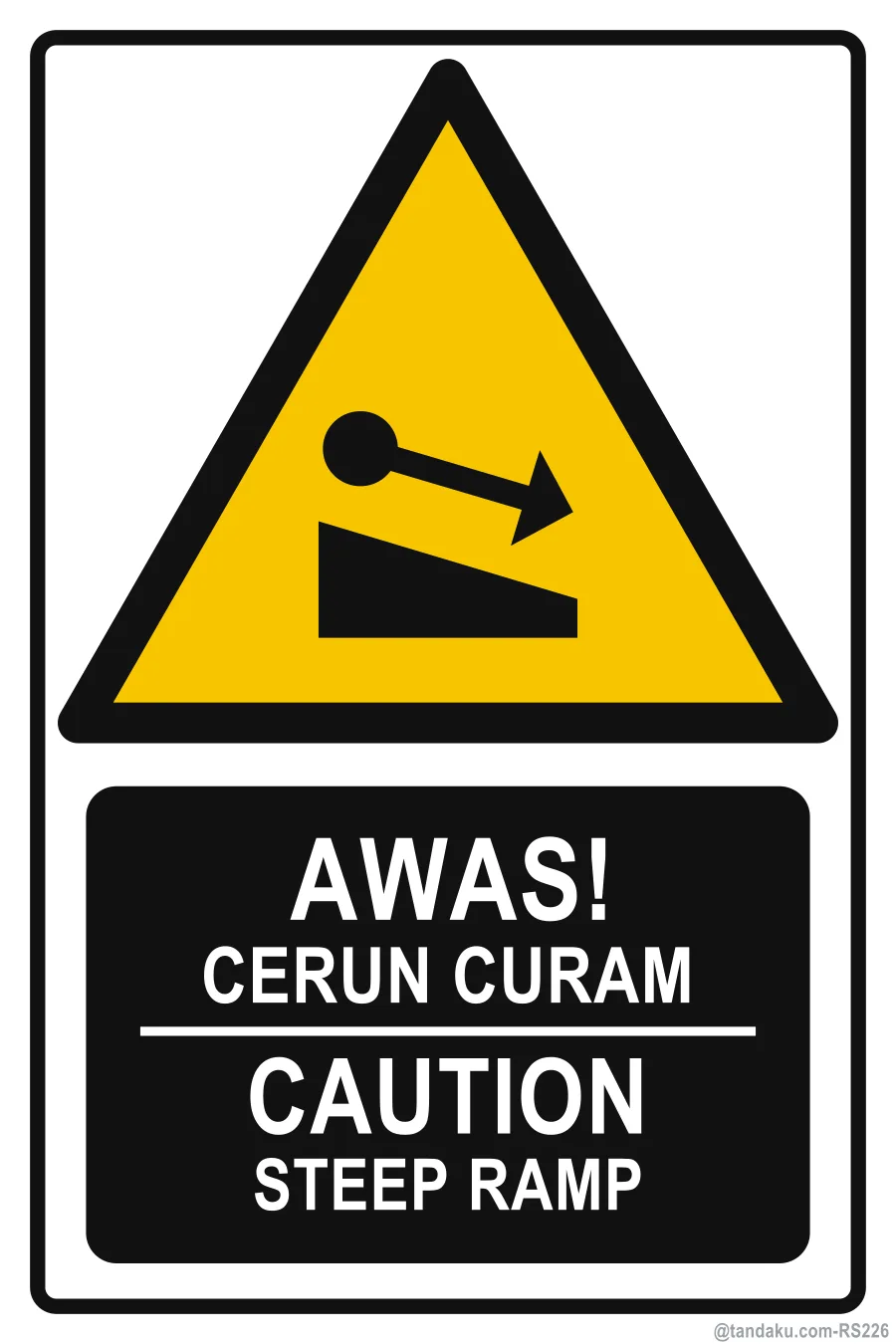 Caution Steep Ramp