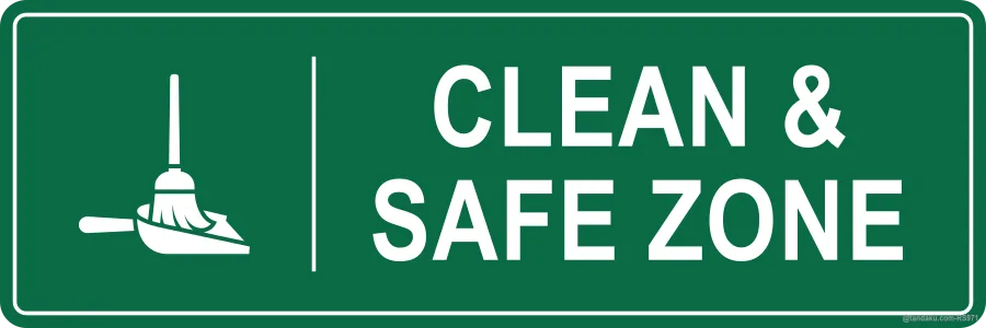 CLEAN & SAFE ZONE — English