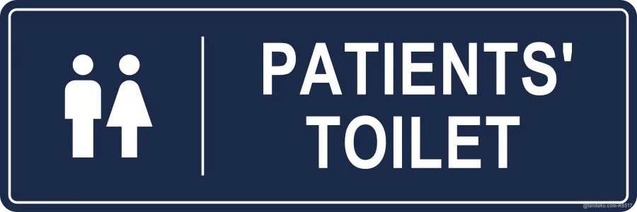 PATIENTS' TOILET — English