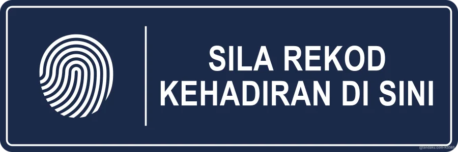 CLOCK IN / OUT HERE — Bahasa Malaysia