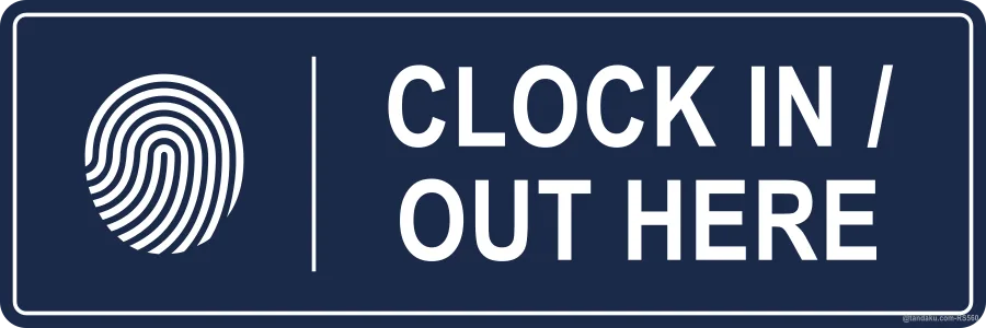 CLOCK IN / OUT HERE — English
