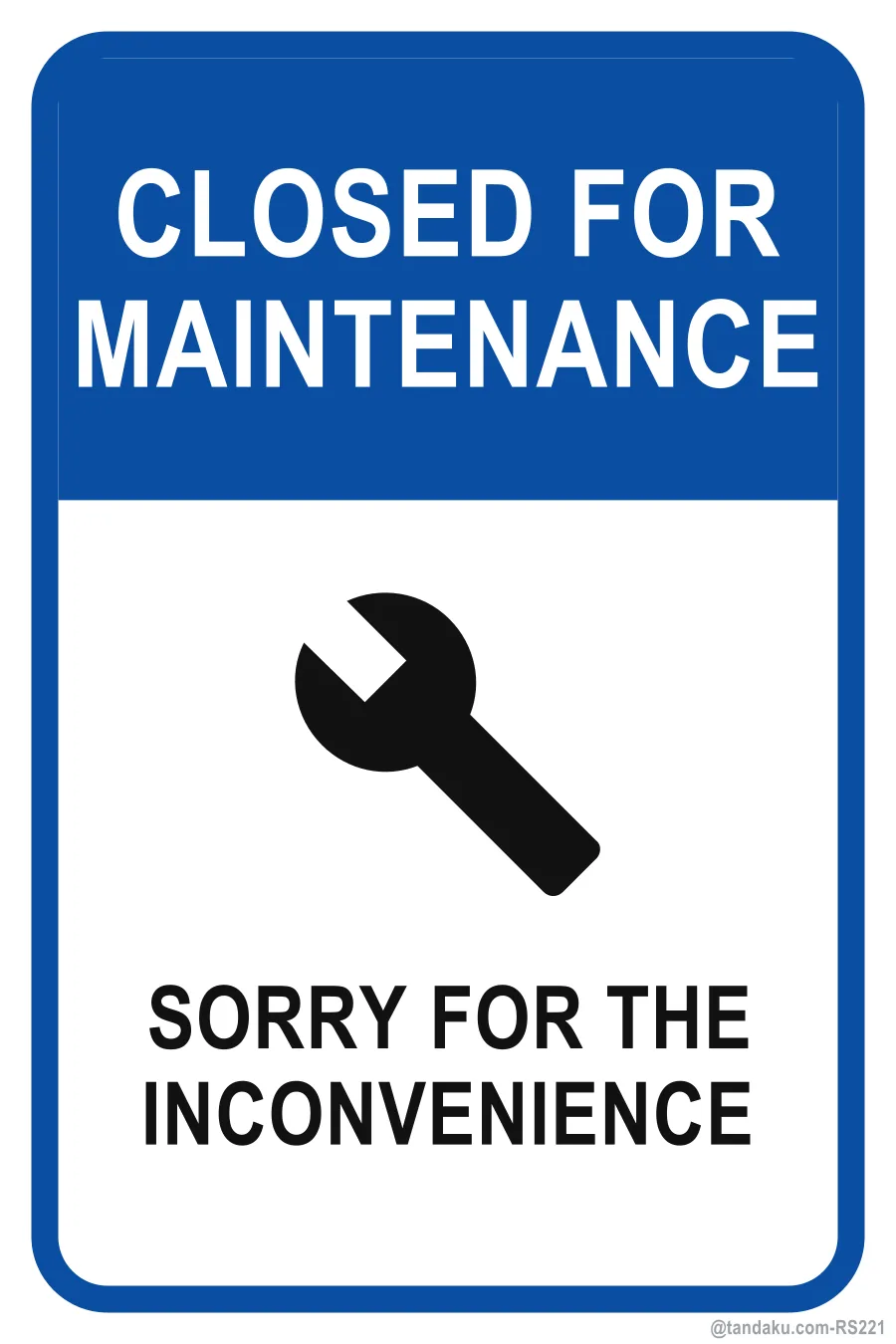CLOSED FOR MAINTENANCE — English