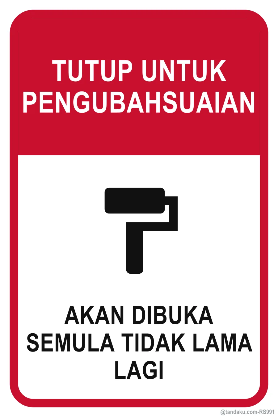 CLOSED FOR RENOVATION — Bahasa Malaysia