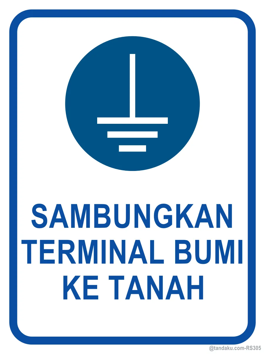 CONNECT EARTH TERMINAL TO GROUND — Bahasa Malaysia