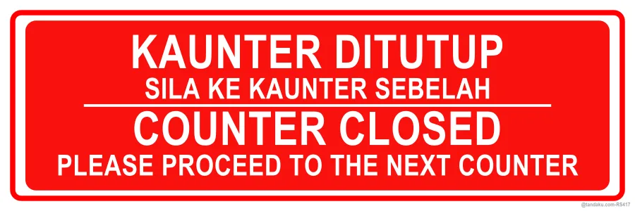 Counter Closed