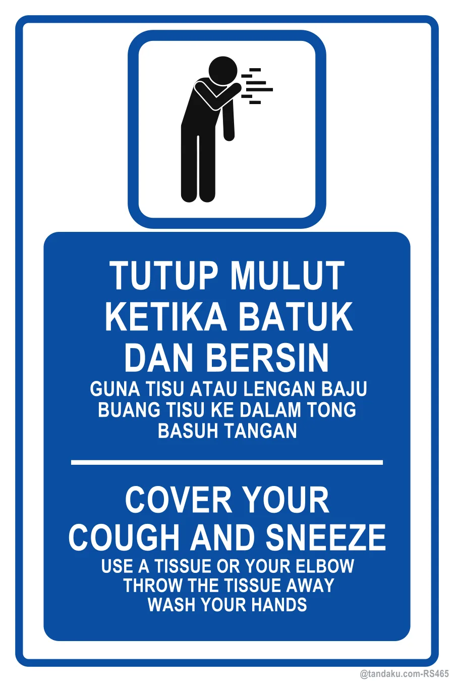 COVER YOUR COUGH AND SNEEZE — BM + EN