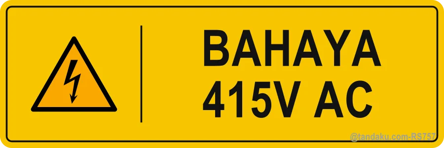 DANGER 415V AC — Bahasa Malaysia