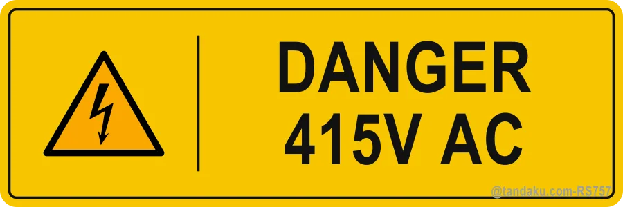 DANGER 415V AC — English