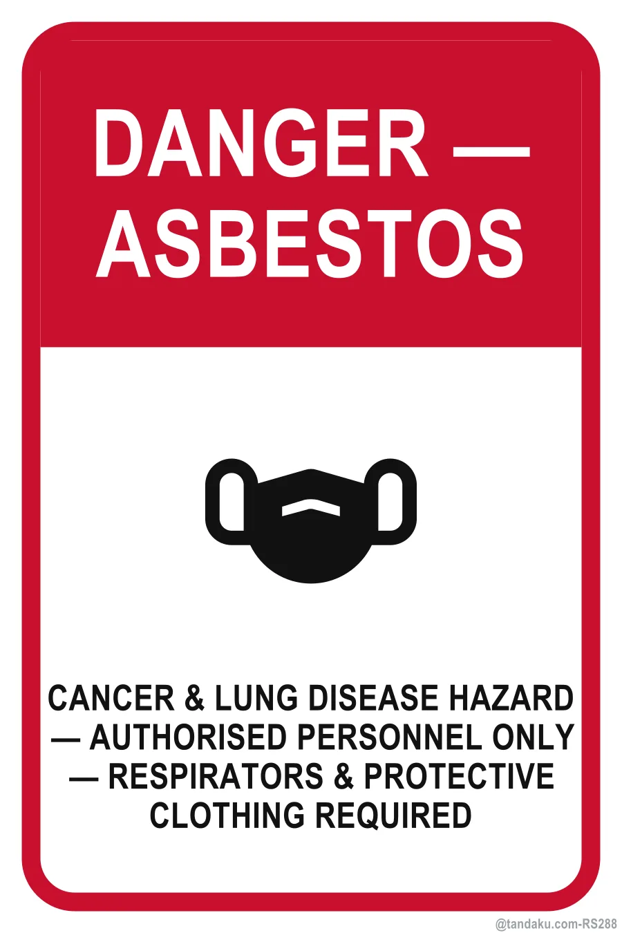 DANGER — ASBESTOS — English