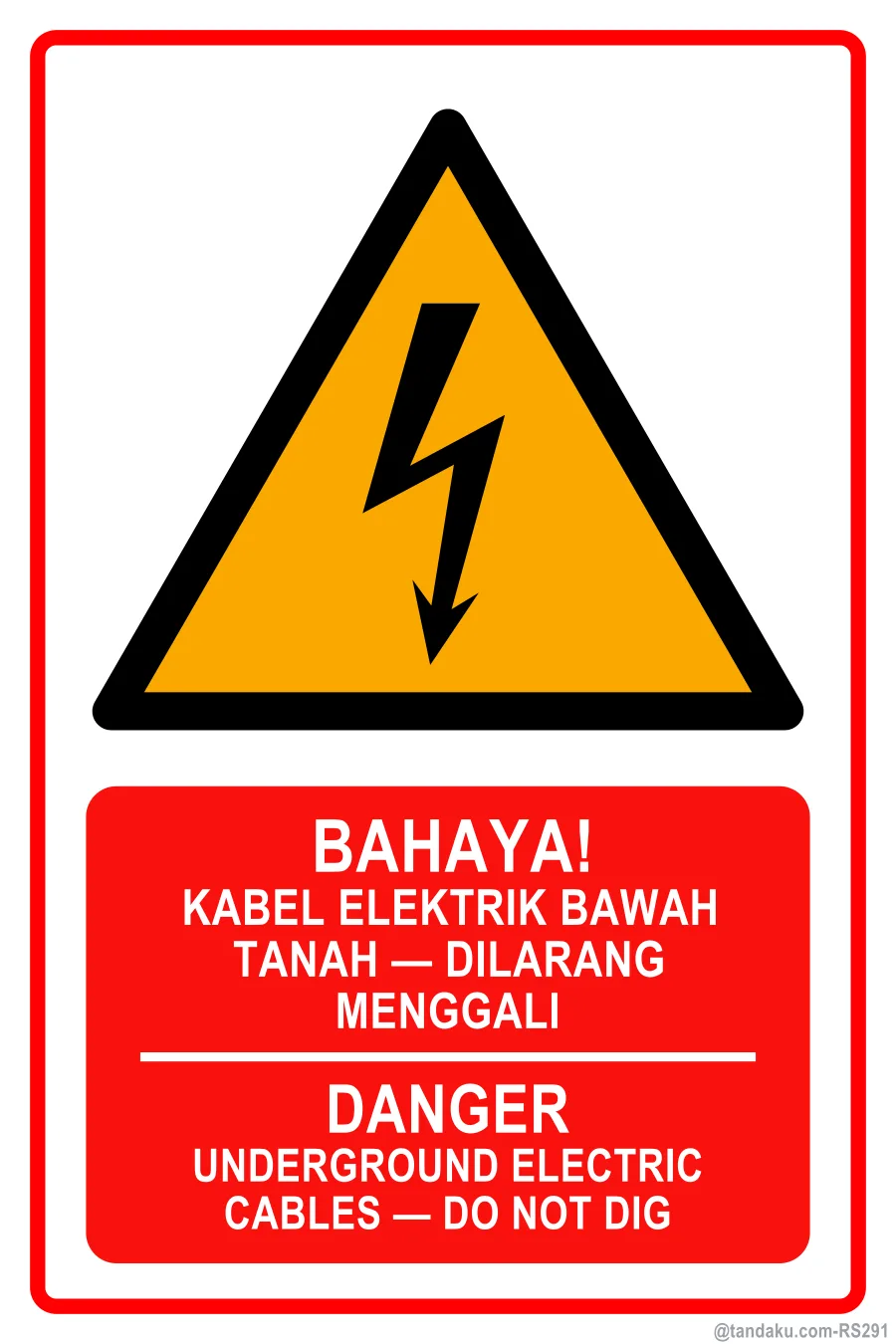 Danger Underground Cables