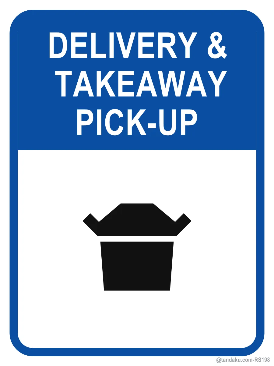 DELIVERY & TAKEAWAY PICK-UP — English