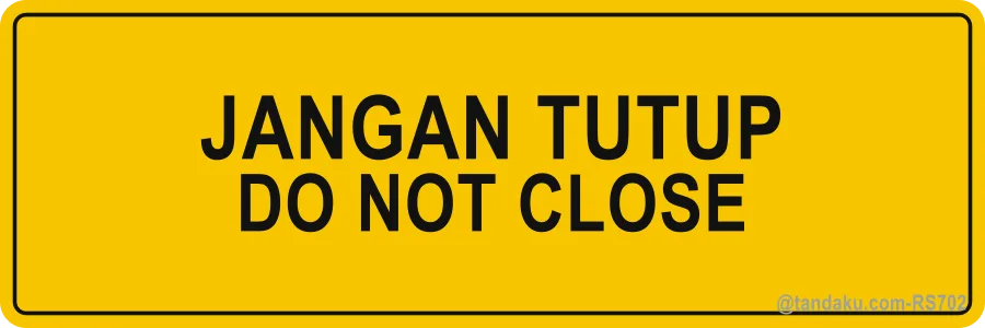 Do Not Close Label