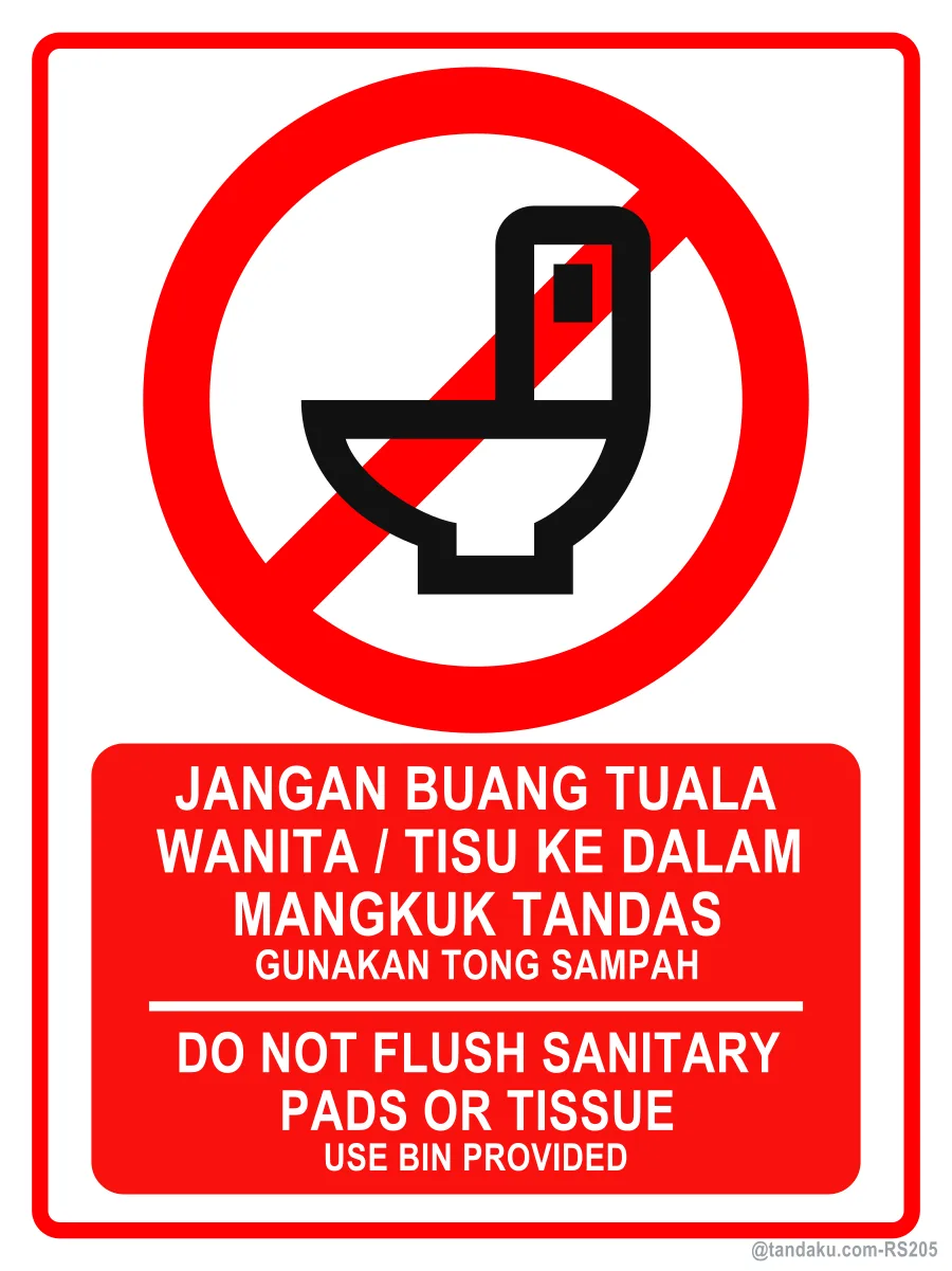 Do Not Flush Sanitary Items