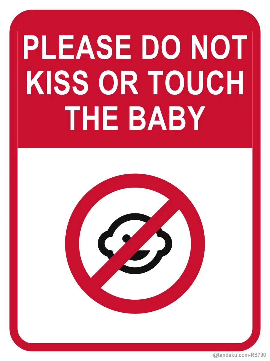 PLEASE DO NOT KISS OR TOUCH THE BABY — English