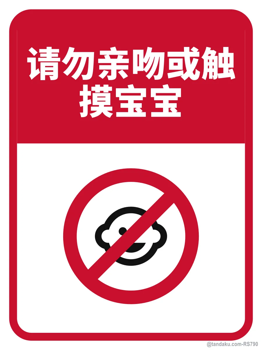 PLEASE DO NOT KISS OR TOUCH THE BABY — 中文