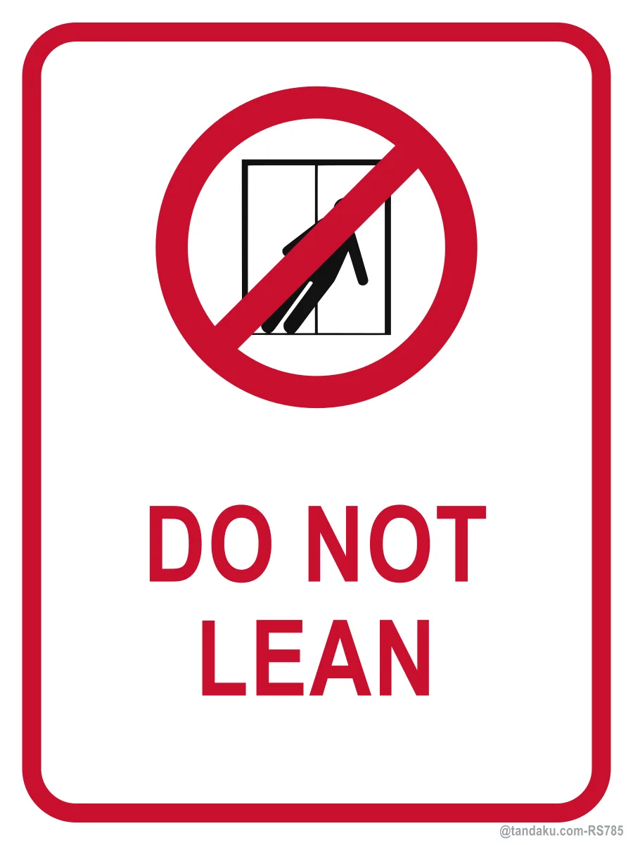DO NOT LEAN — English