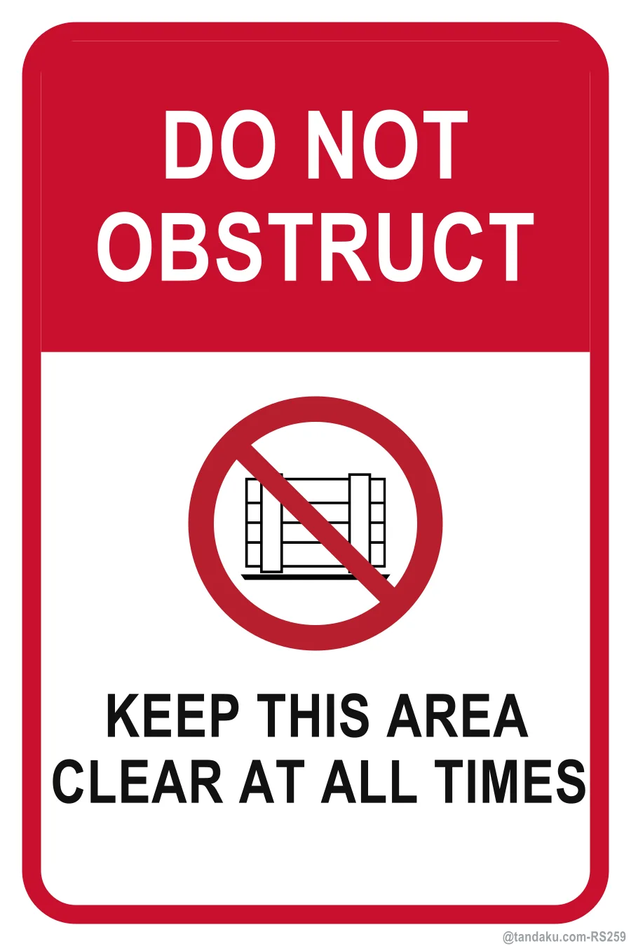 DO NOT OBSTRUCT — English