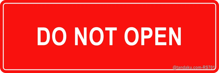 DO NOT OPEN — English