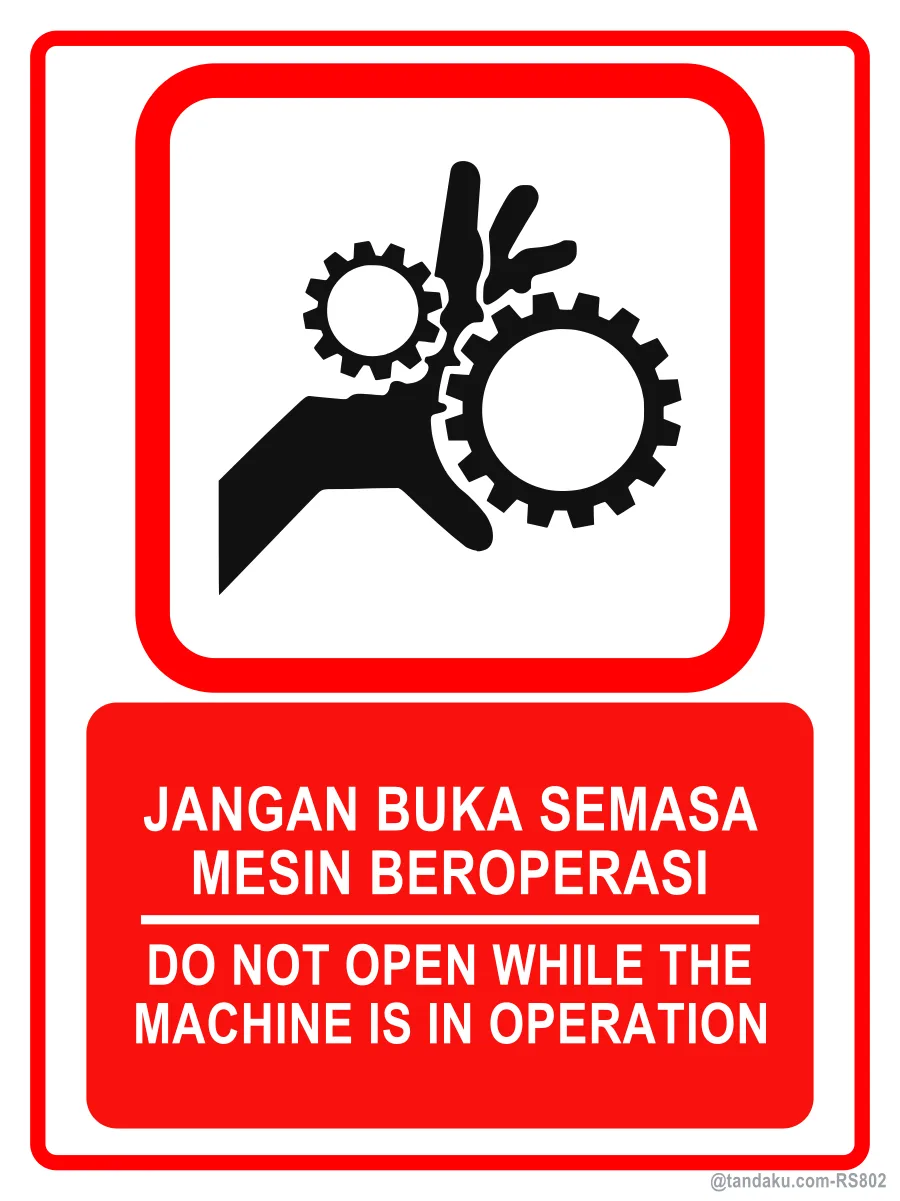 DO NOT OPEN WHILE THE MACHINE IS IN OPERATION — BM + EN