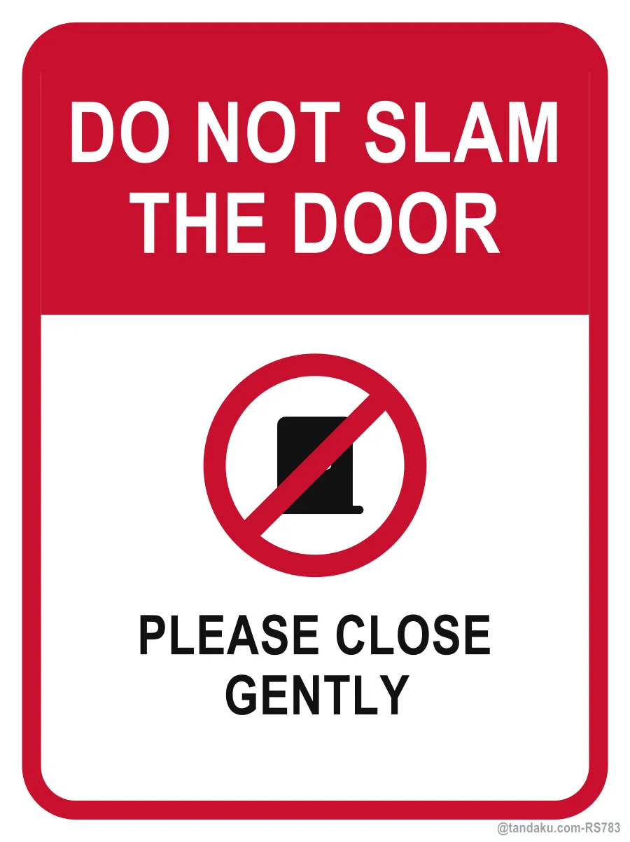 DO NOT SLAM THE DOOR — English