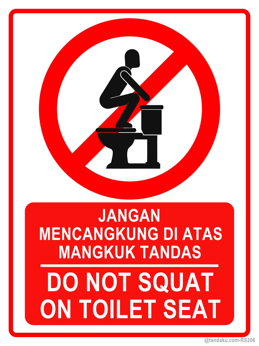 Do Not Squat On Toilet Seat