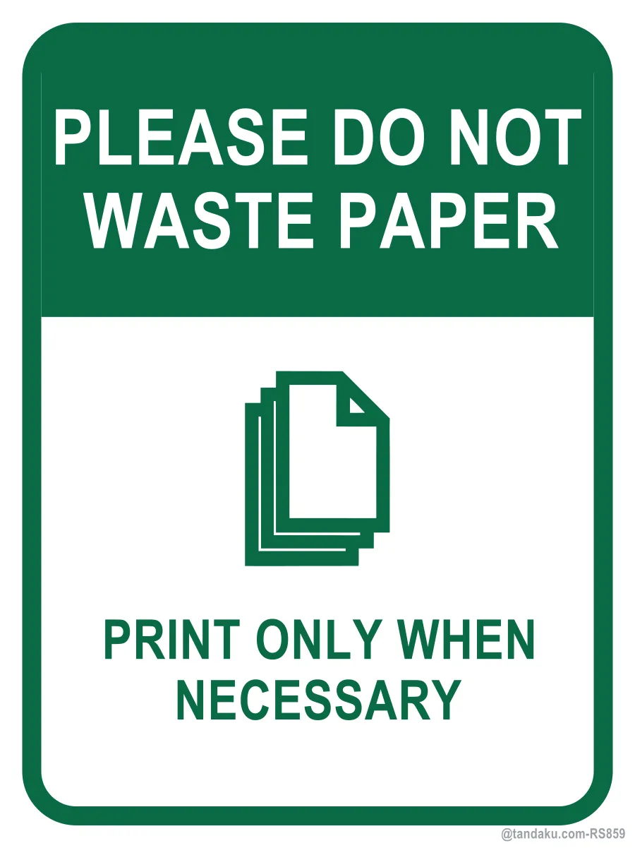 PLEASE DO NOT WASTE PAPER — English