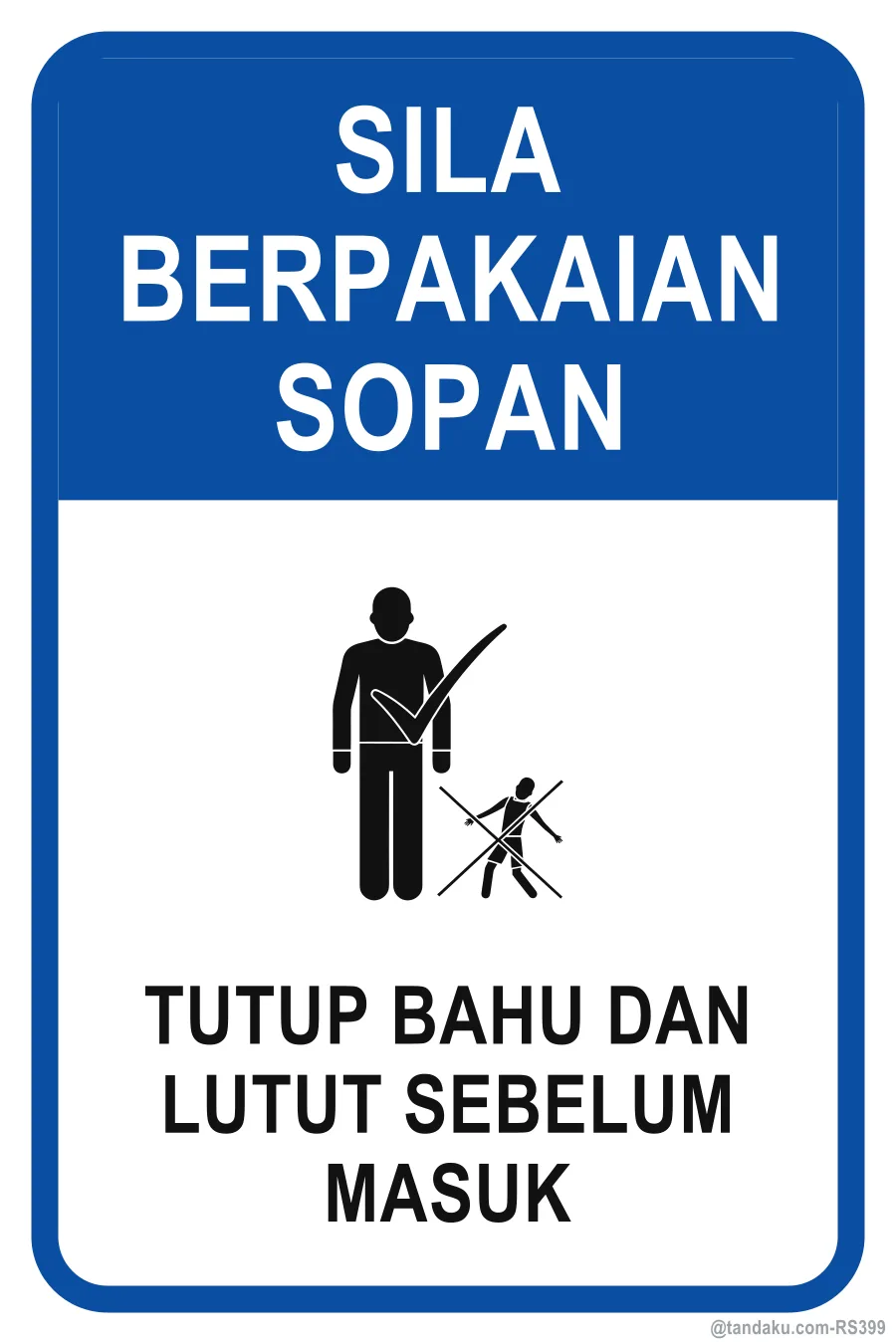 PLEASE DRESS MODESTLY — Bahasa Malaysia