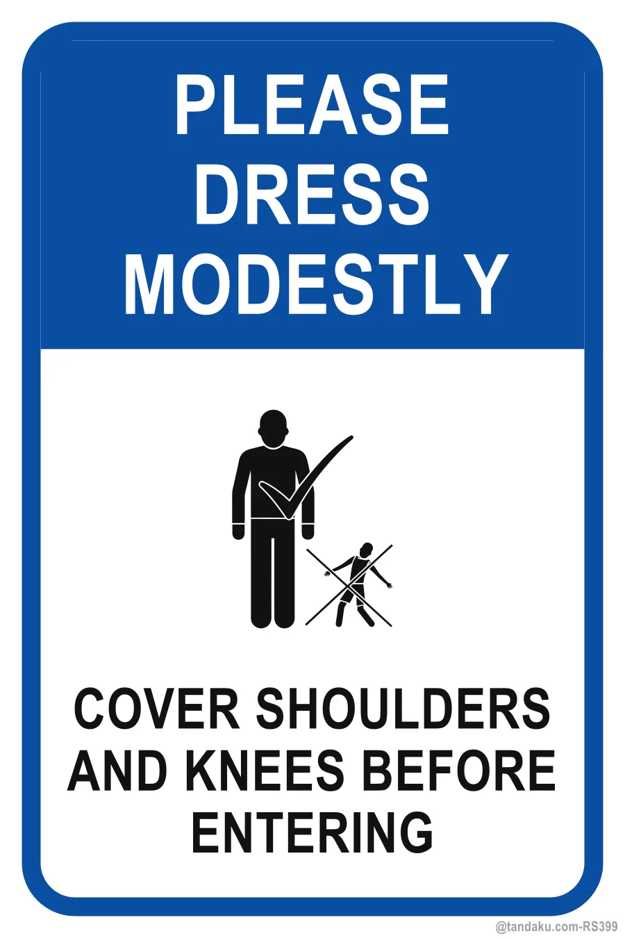 PLEASE DRESS MODESTLY — English