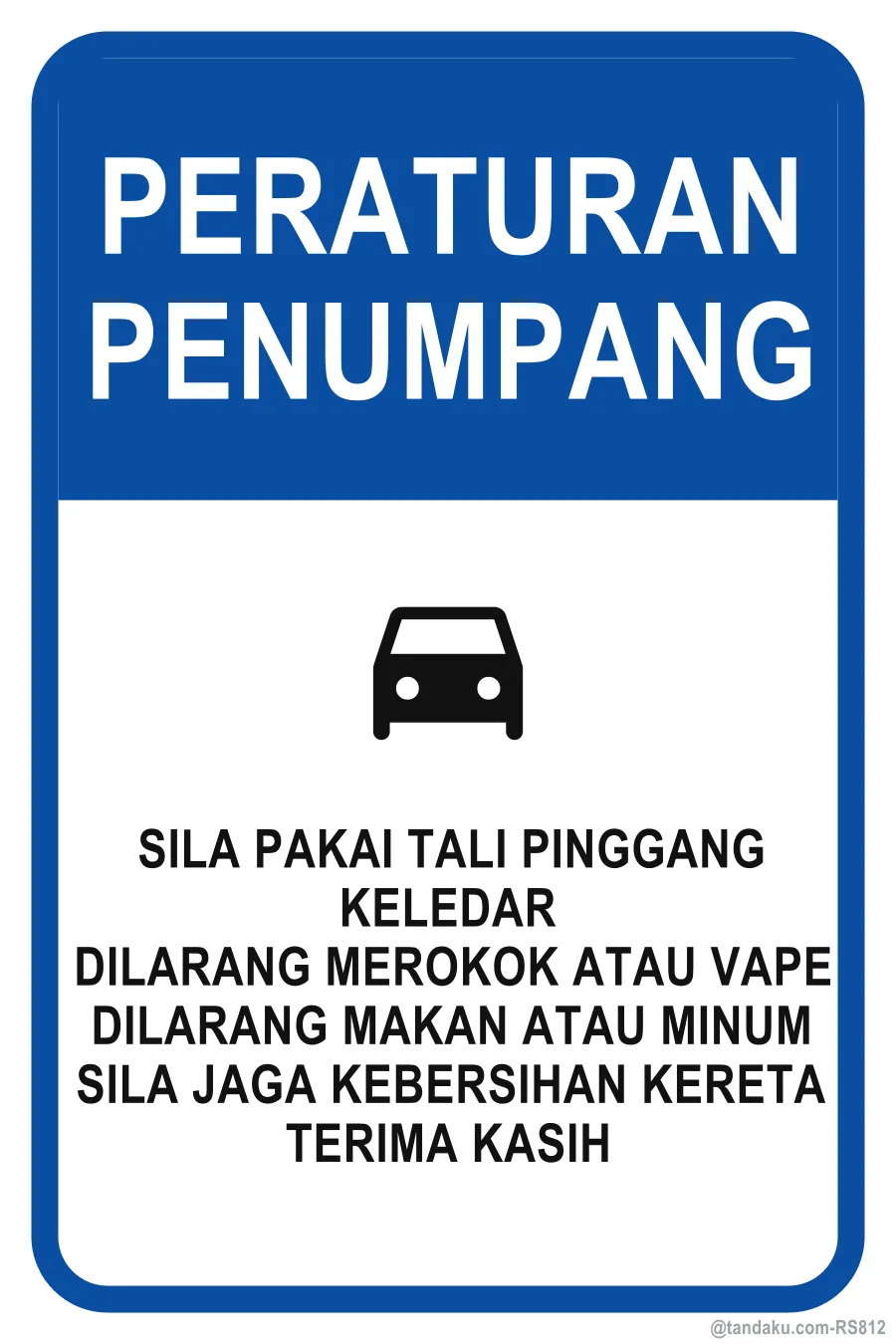 PASSENGER RULES — Bahasa Malaysia