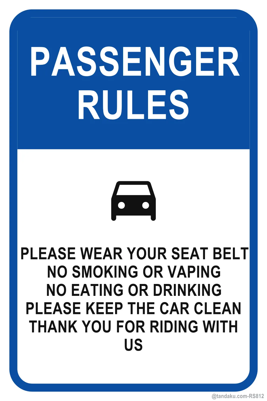 PASSENGER RULES — English
